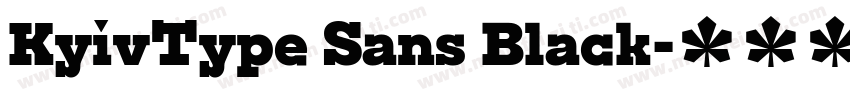 KyivType Sans Black字体转换